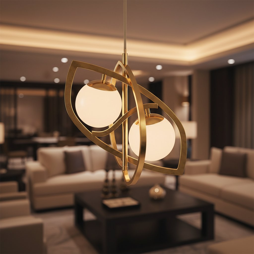 Modern lighting fixtures manufactured in London facility showing precision assembly and quality control process